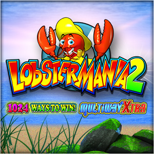 Lobstermania 2 Multiway free online slot red lobster in front of ocean landscape