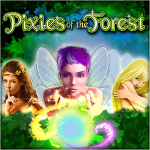 Pixies Of The Forest Online Vegas Slot Brunnett, Blonde and Purple Haired Fairies Blowing Pixie Dust