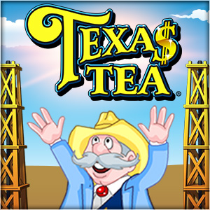 IGT Texas Tea slot with rancher in front of oild field towers