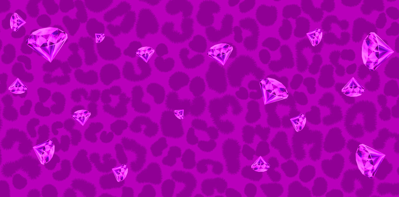 Kitty Glitter slot background - DoubleDown Casino