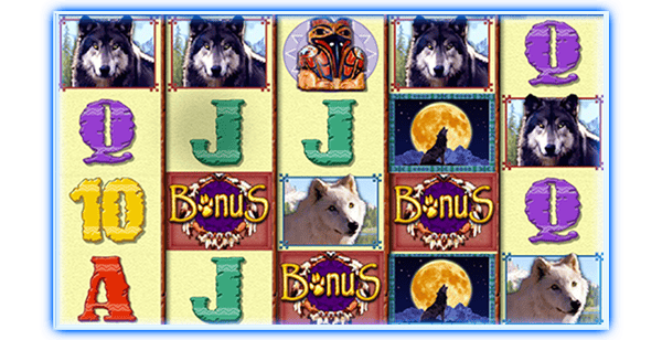 Wolf Run slot reel - DoubleDown Casino