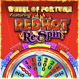 Wheel of Fortune And Red Hot Respin Online Social Casino Slot Game With Colorful Wheel And red Background